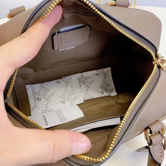 Coach CT776 Satchel Crossbody Bag in Im/Dark Stone - Picture 7 of 10